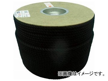 ユタカ ポリエステルロープ ドラム巻 6φ×200m 黒 PRS-101(7541350) - 0