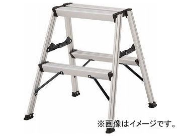 トラスコ中山/TRUSCO アルミ製踏台 2段 高強度型 黒 TSAF2BK トラスコ中山/TRUSCO アルミ製踏台 2段 高強度型 黒 TSAF2BK