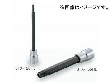 トネ/TONE 9.5mm（3/8”） ロングトルクスソケット（いじり防止タイプ） 品番：3TX-T27HL_画像1
