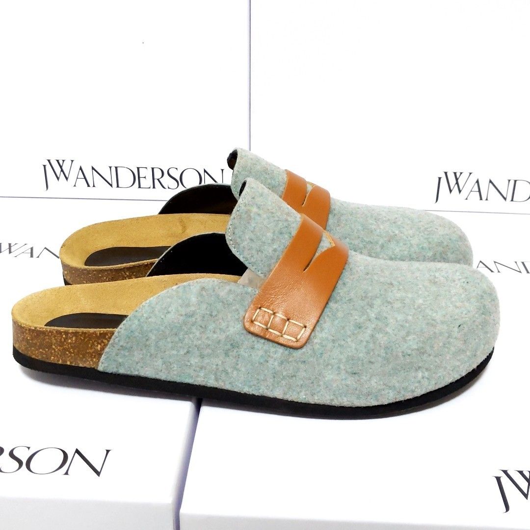 43 28cm JW ANDERSON チェーン ローファー ミュール ブラック