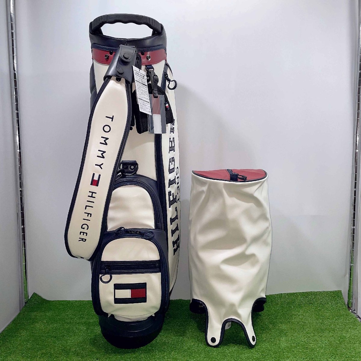 訳あり 未使用 トミーヒルフィガー プレップ スタンドキャディバッグ