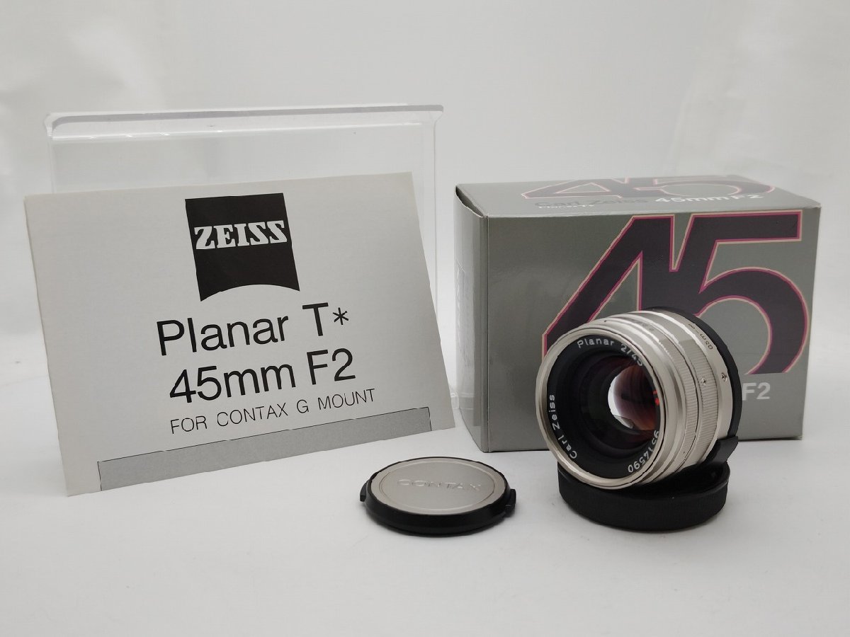 CONTAX Carl Zeiss Planar T* 45ｍｍ F2 コンタックス プラナー 元箱 仕様書 付 カメラ、光学機器 