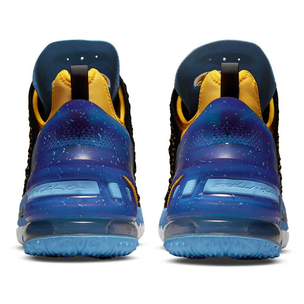 ☆NIKE LEBRON XVIII 黒/水/青/黄 25.0cm ナイキ レブロン 18 ミネアポリスレイカーズ CQ9283-006の画像5