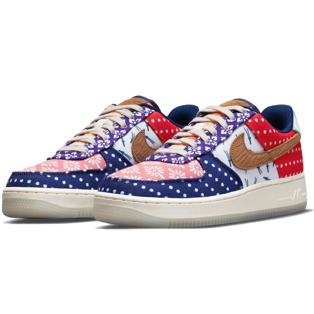 ☆NIKE WMNS AIR FORCE 1 '07 LV8 祭り 青/桃/紫/白/緑 24.0cm ナイキ ウィメンズ エア フォース 1 07 LV8 RETRO SUMMER 浴衣 DM6229-470