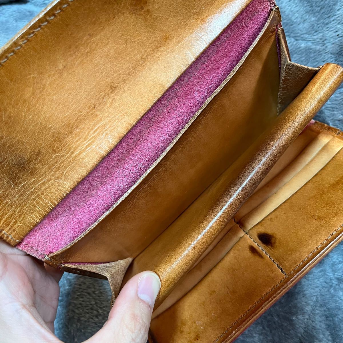レア 1点物 特大コブ 極上クロコダイル背革使用!長財布(ロング
