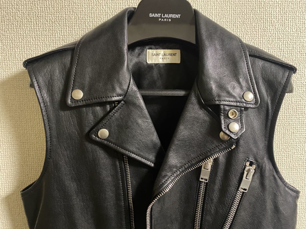 saint laurent paris L17 ノースリーブ レザーライダース saint laurent paris L17 ノースリーブ レザーライダース