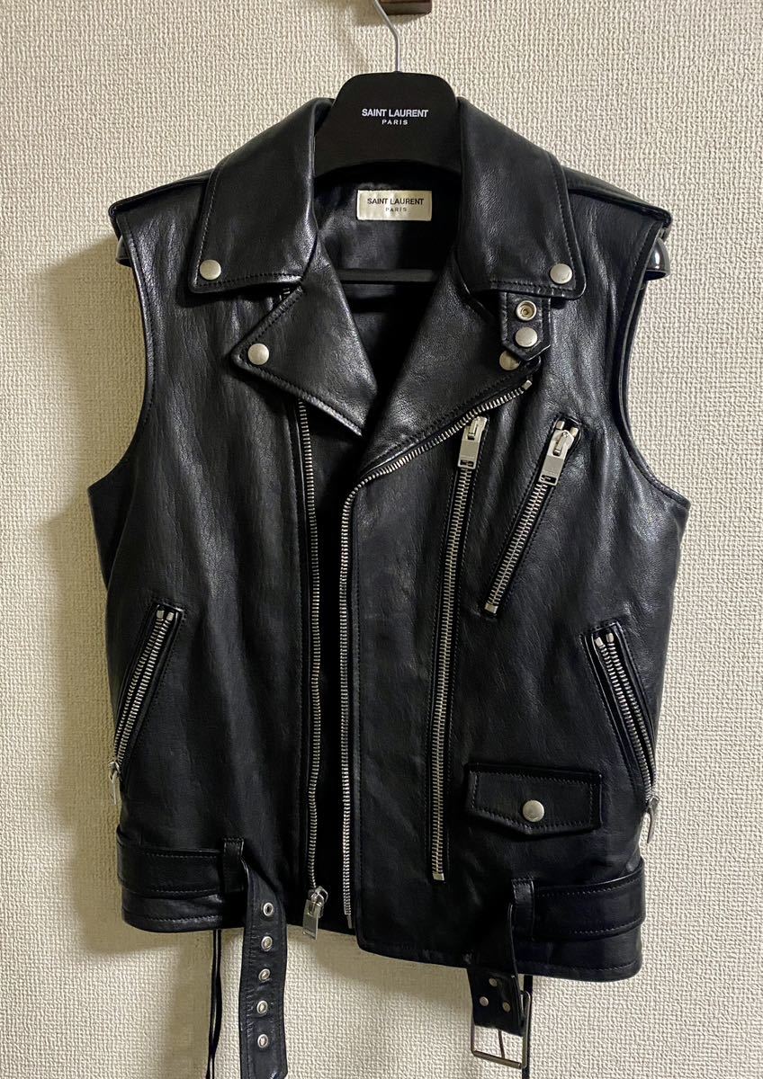 saint laurent paris L17 ノースリーブ レザーライダース saint laurent paris L17 ノースリーブ レザーライダース