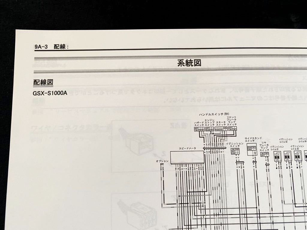 送料無料★2冊 GSX-S1000/A GSX-S1000F/A L6  サービスマニュアル/パーツカタログ/GT79A/18118/T719/配線図2種/故障診断/スズキ 純正 整備書