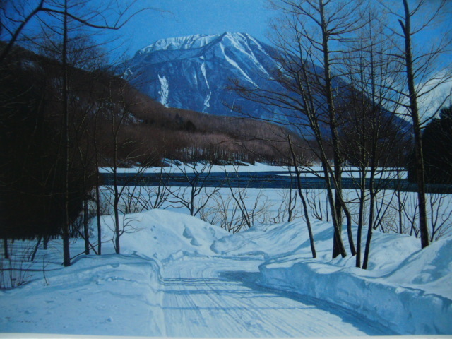 .. good one,[ snow. lake .], rare book of paintings in print. frame ., order mat attaching * made in Japan new goods amount entering, free shipping 