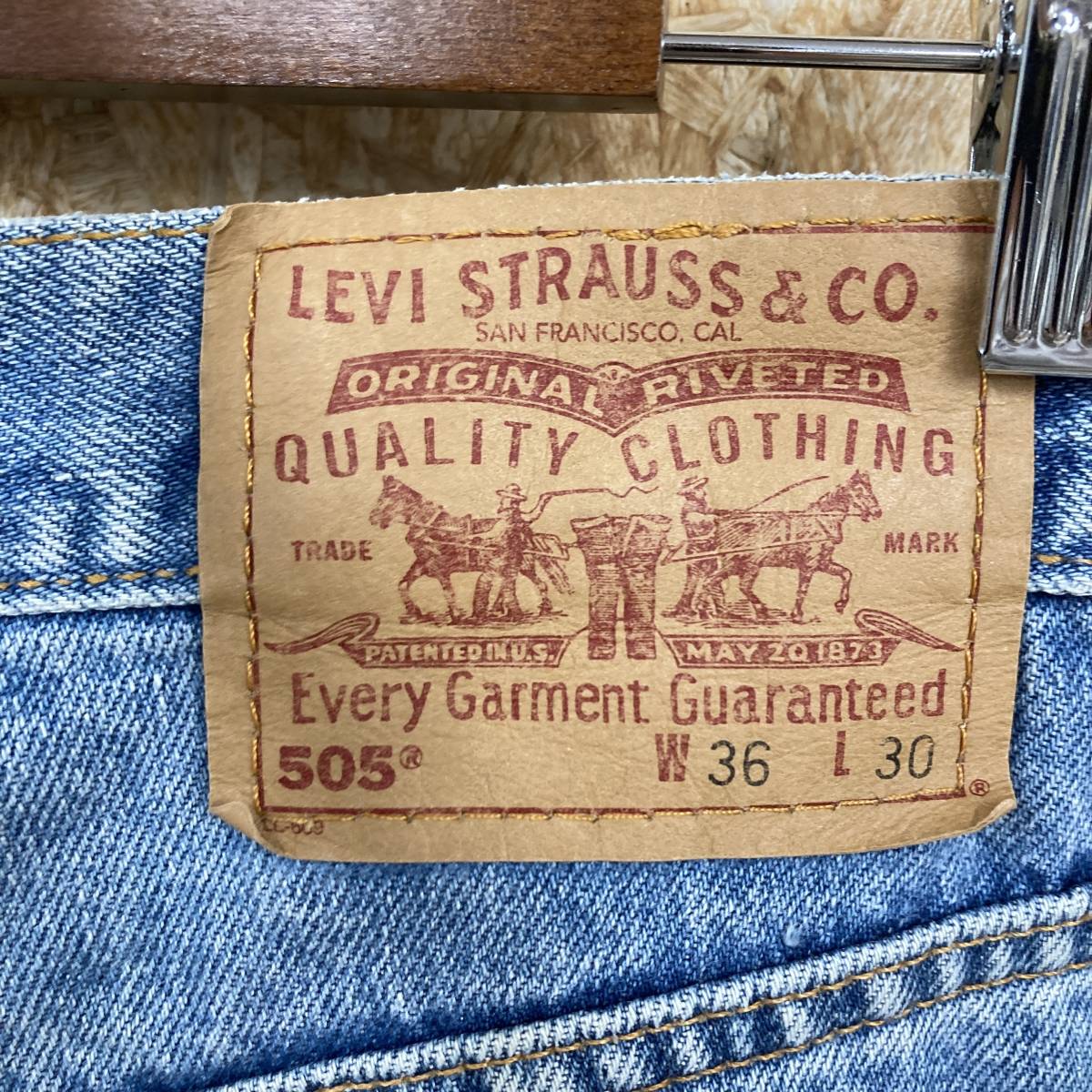 HB792【2003】Levi’ｓ 505 Ｗ36 Ｌ30 刻印159 メキシコ製 00年/02月 インディゴ ジーンズ 古着 リーバイス【130102000022】_画像8