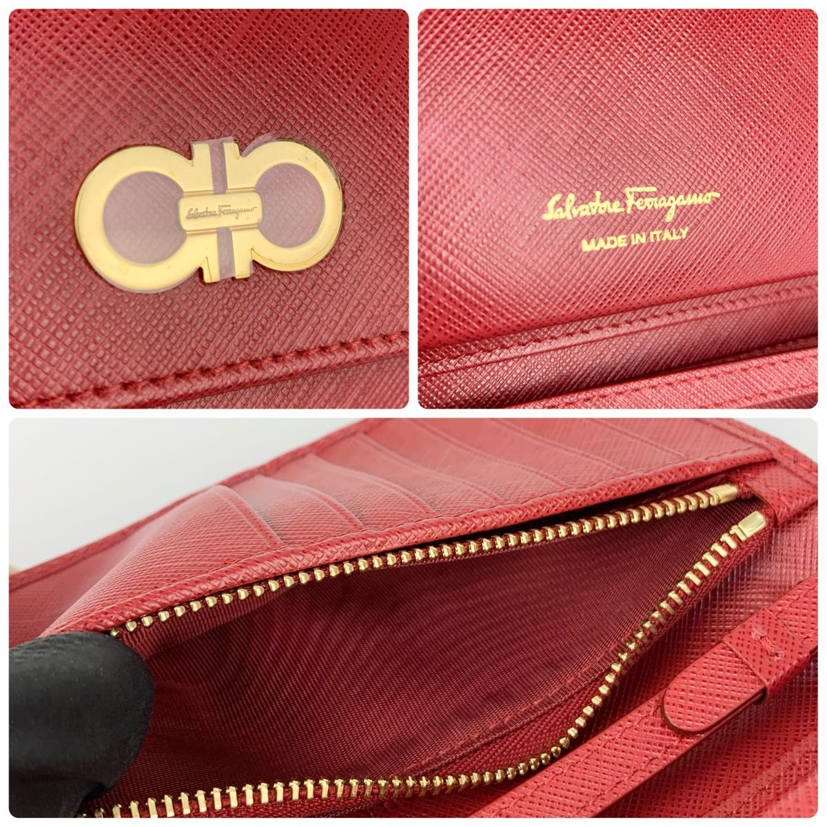 22S270 Salvatore Ferragamo フェラガモ 長財布 レザー レディース ...