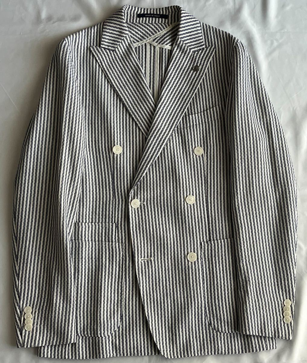 タリアトーレ ホワイトネイビー系 TAGLIATORE サイズ 46 S〜M