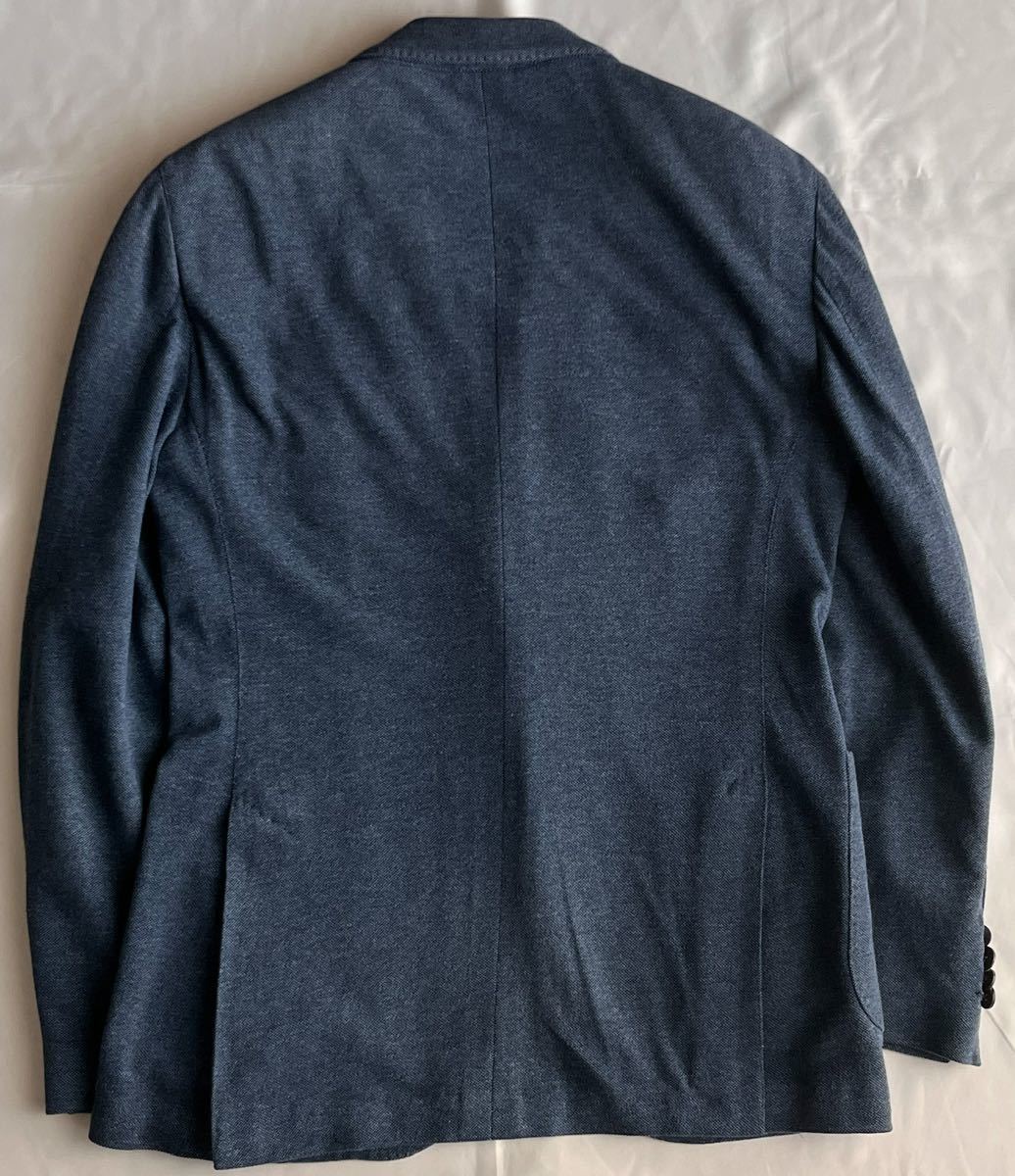 LARDINI ラルディーニ サイズ 44 テーラードジャケット ネイビー系 コットン 100% S〜M 織柄 イタリア製_画像8