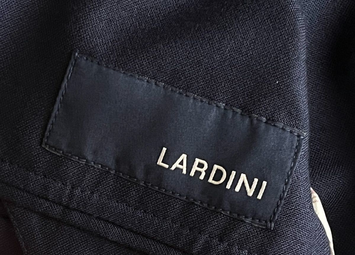 LARDINI 新ロゴ ラルディーニ サイズ 44 テーラードジャケット ネイビー系 カシミヤ100% S〜M イタリア製_画像5