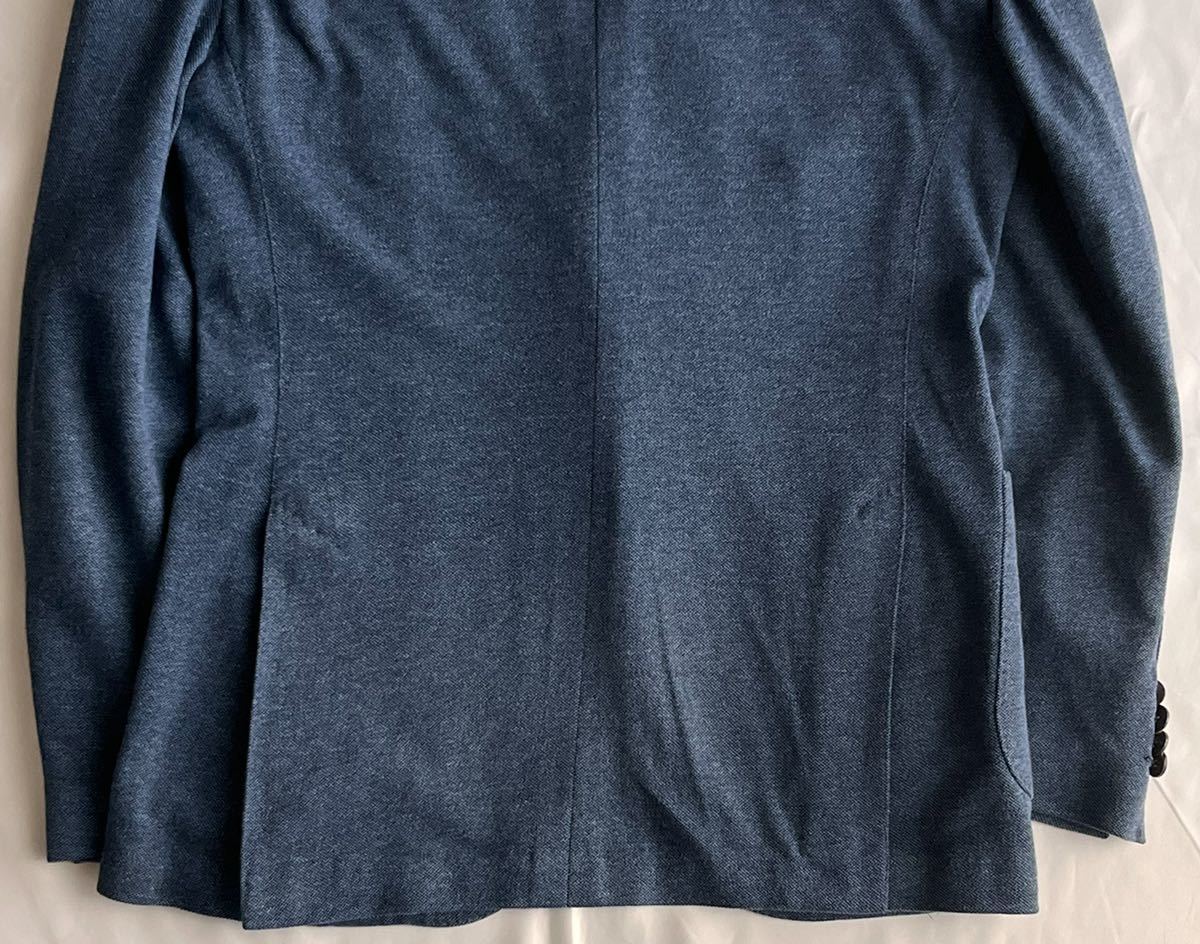 LARDINI ラルディーニ サイズ 44 テーラードジャケット ネイビー系 コットン 100% S〜M 織柄 イタリア製_画像10