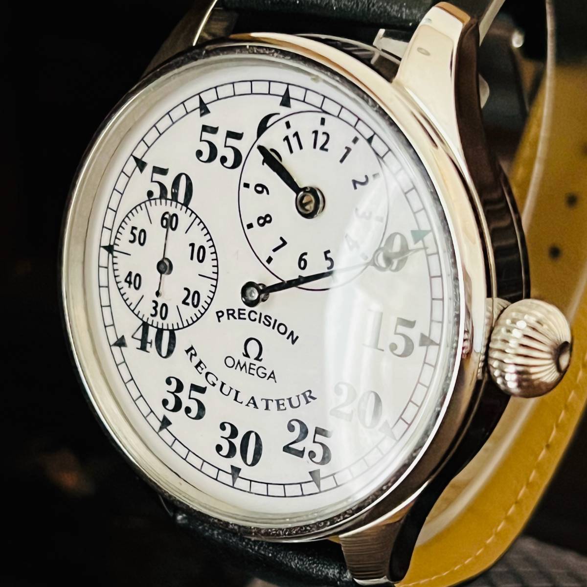 オメガ OMEGA レギュレーター 動作良好 1920年 白文字盤 15石 オメガ OMEGA レギュレーター 動作良好 1920年 白文字盤 15石