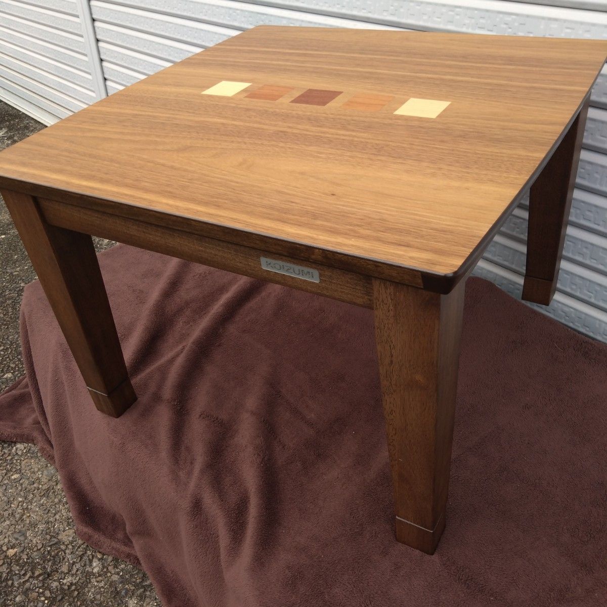 コイズミ 家具調コタツ 象嵌シリーズ 60×60cm KTR-3077 美品 コイズミ 家具調コタツ 象嵌シリーズ 60×60cm KTR-3077 美品