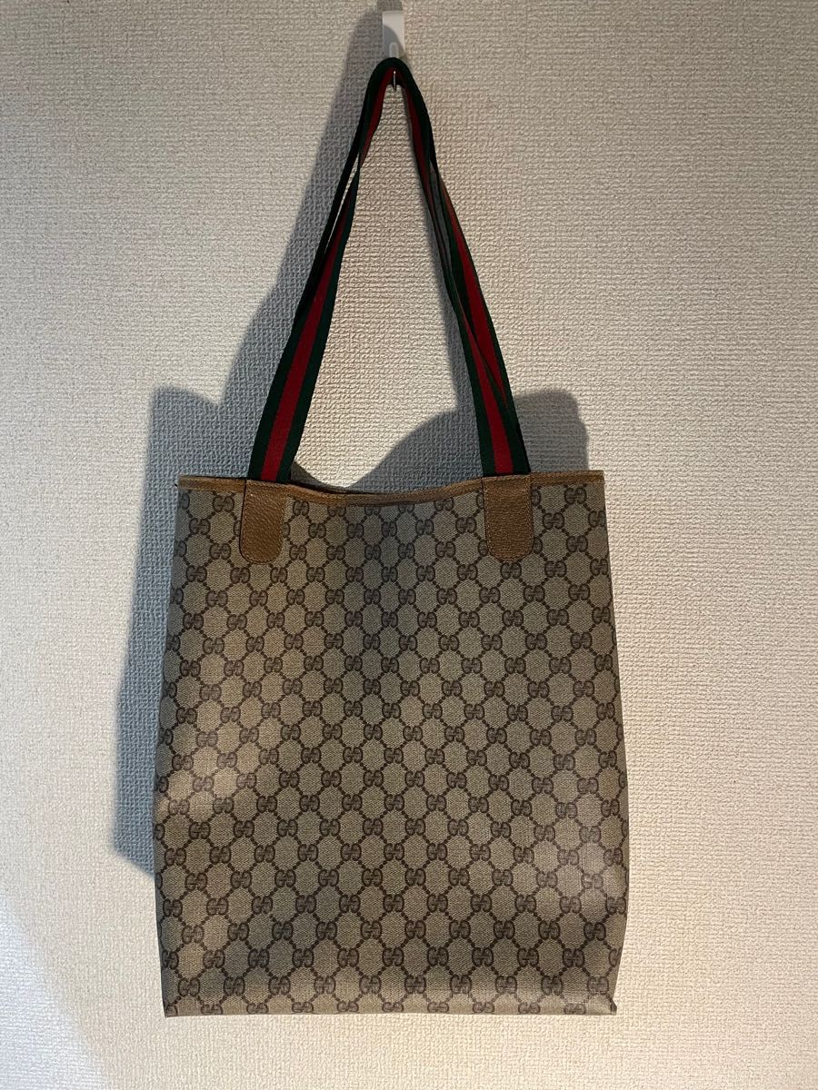 OLD GUCCI オールド グッチ トートバッグ シェリーライン ggロゴ-