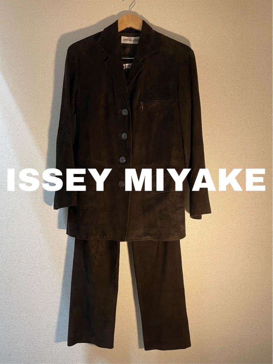 ISSEY MIYAKE イッセイミヤケ レザーセットアップ パンツスーツ