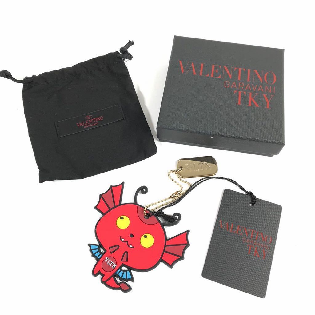 未使用品【ヴァレンティノ】本物 VALENTINO GARAVANI TKY キーホルダー チャーム 悪魔 デビル VLTN メンズ レディース 箱有 送料520円_画像1