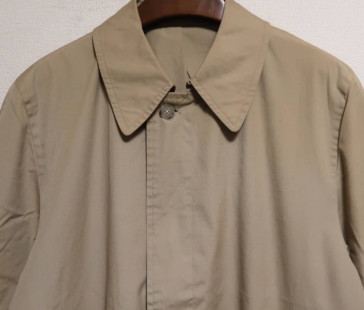 LONDON FOG ロンドンフォグ ステンカラーコート 40 カーキベージュ