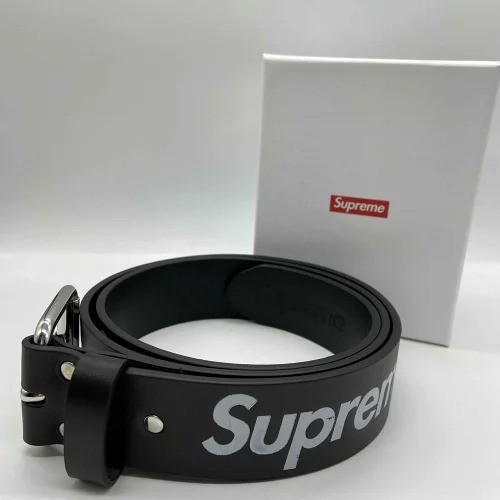 世界の Belt Leather Repeat 22ss Supreme L/XL ブラック リピート