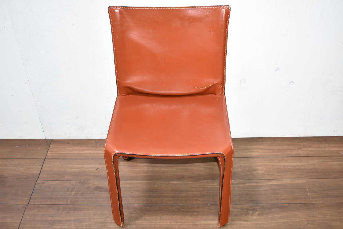 『宮城 直接引取可』Cassina/カッシーナ 高級 アームレスチェア/ダイニングチェア CAB/キャブ マリオ・ベリーニ リビング zy449ジ 40521-03_画像4