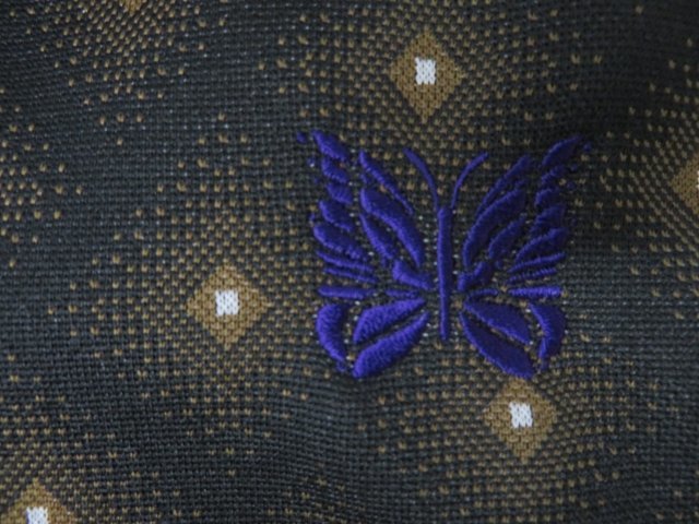Needles ニードルズ トラックジャケット パピヨン刺繍 LQ224 サイズM ブラック 111326347#2_画像7