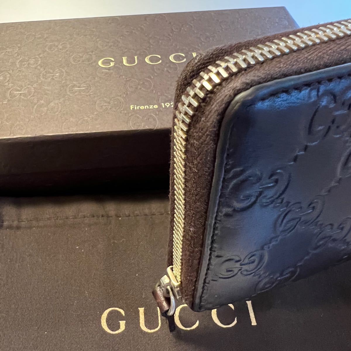 未使用に近い グッチ GUCCI 財布 長財布 シマレザー ラウンド 未使用に近い グッチ GUCCI 財布 長財布 シマレザー ラウンド