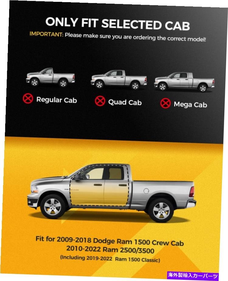 Nerf Bar US 6 for 2009-2018 Dodge Ram 1500 2010-2022 RAM 2500 3500 CREW CAB RUNNISボード US 6for 2009-2018 Dodge Ram 1500 2010-_画像3