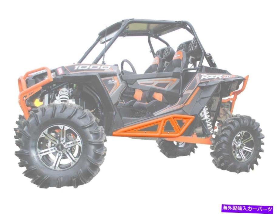 Nerf Bar Polaris RZR 900（2015-20）のSuperATVヘビーデューティーロックスライダーナーフバー - オレンジ SuperATV Heavy Duty Rock Sli_全国送料無料サービス!!