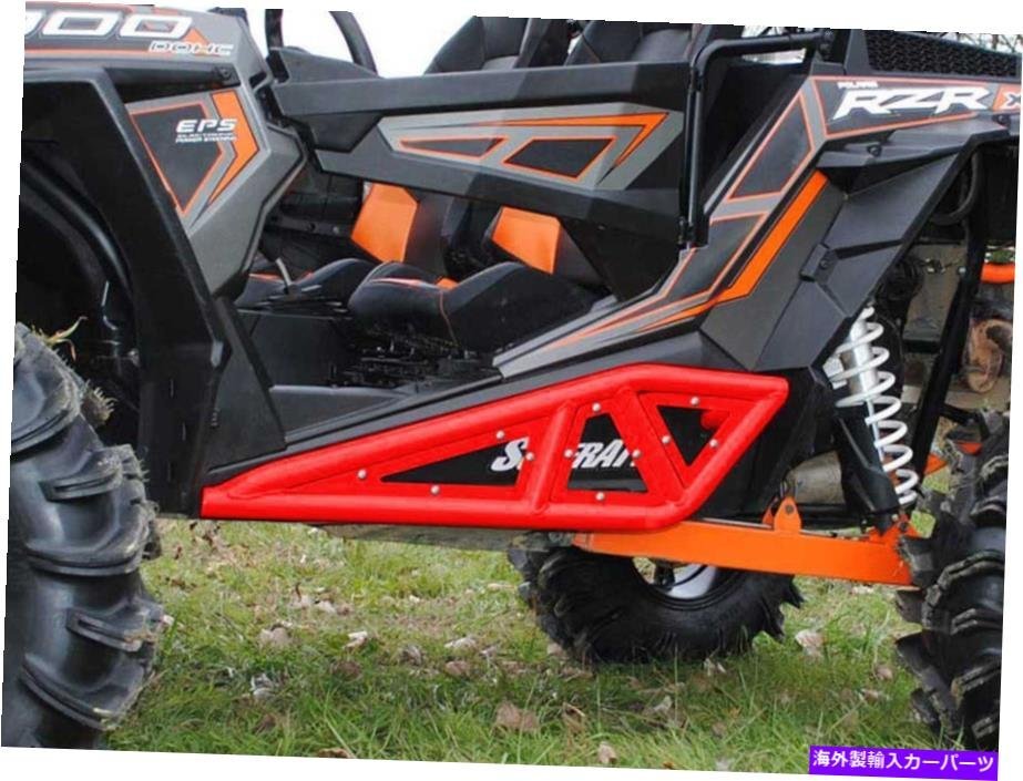 Nerf Bar Polaris RZR S 1000（2016-2020）Red用のSuperATVヘビーデューティーロックスライダーナーフバー SuperATV Heavy Duty Rock Slid_画像3