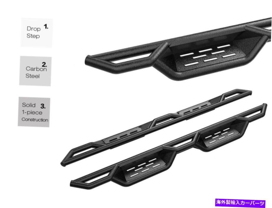 Nerf Bar 15-22コロラドキャニオンエクステンデッドキャブ用の黒いサイドステップナーフバー Black Side Step Nerf Bars For 15-22 Colora_画像3