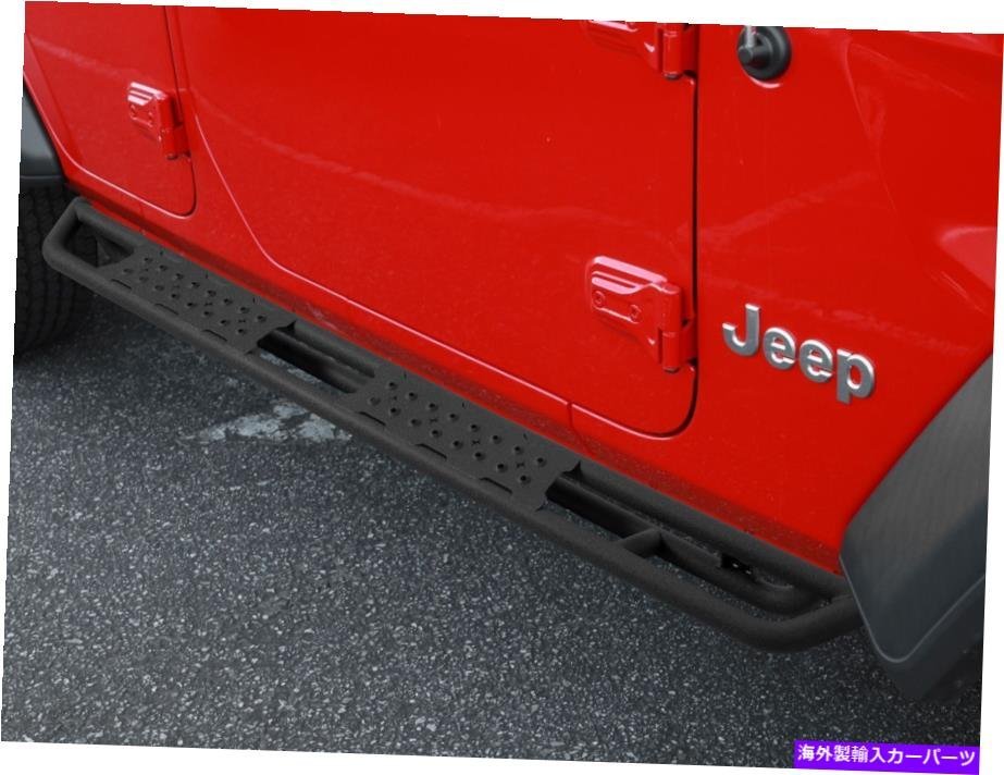 Nerf Bar フィット07-18ジープラングラー4DR JKサイドステップアーマーランニングボードガードネルフバー Fit 07-18 Jeep Wrangler 4DR JK_画像2