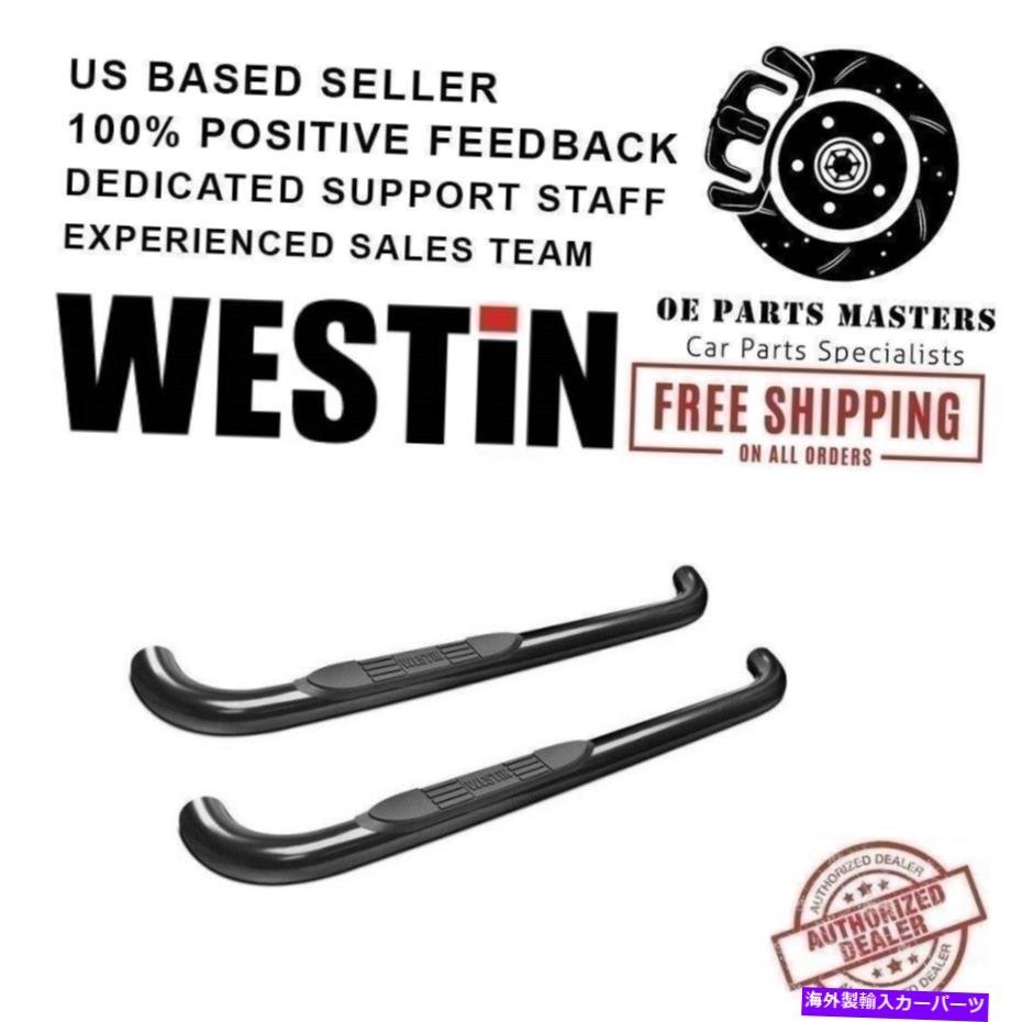 Nerf Bar ウェスティン3 07-18用ブラックパウダージープラングラーjk eシリーズラウンドナーフバー Westin 3Black Powder Coated For 07_全国送料無料サービス!!