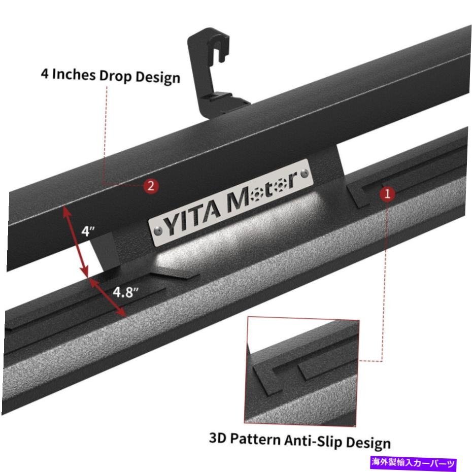 Nerf Bar 07-18シルバラード/シエラ1500クルーキャブドロップサイドステップランニングボードnerfバー for 07-18 Silverado/Sierra 1500 C_画像3