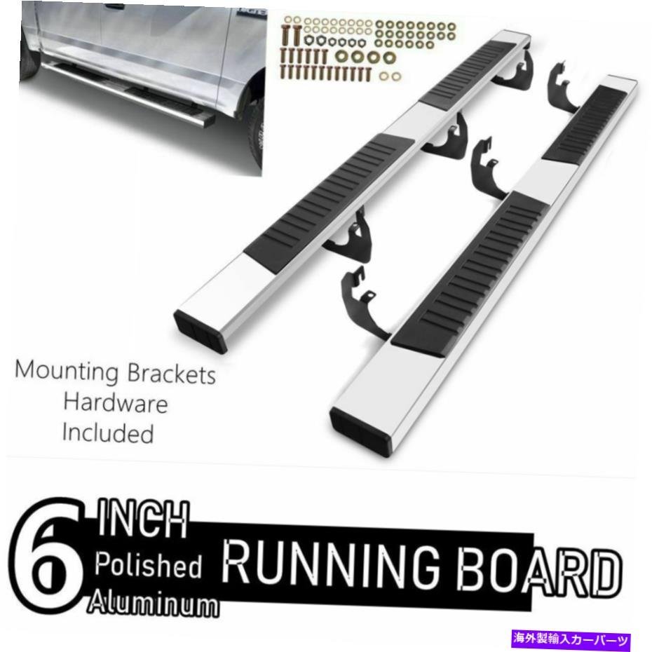 Nerf Bar 19-22 GMCシエラ1500クルーキャブクロムサイドステップナーフバーレールのランニングボード Running Board For 19-22 GMC Sierra_画像2