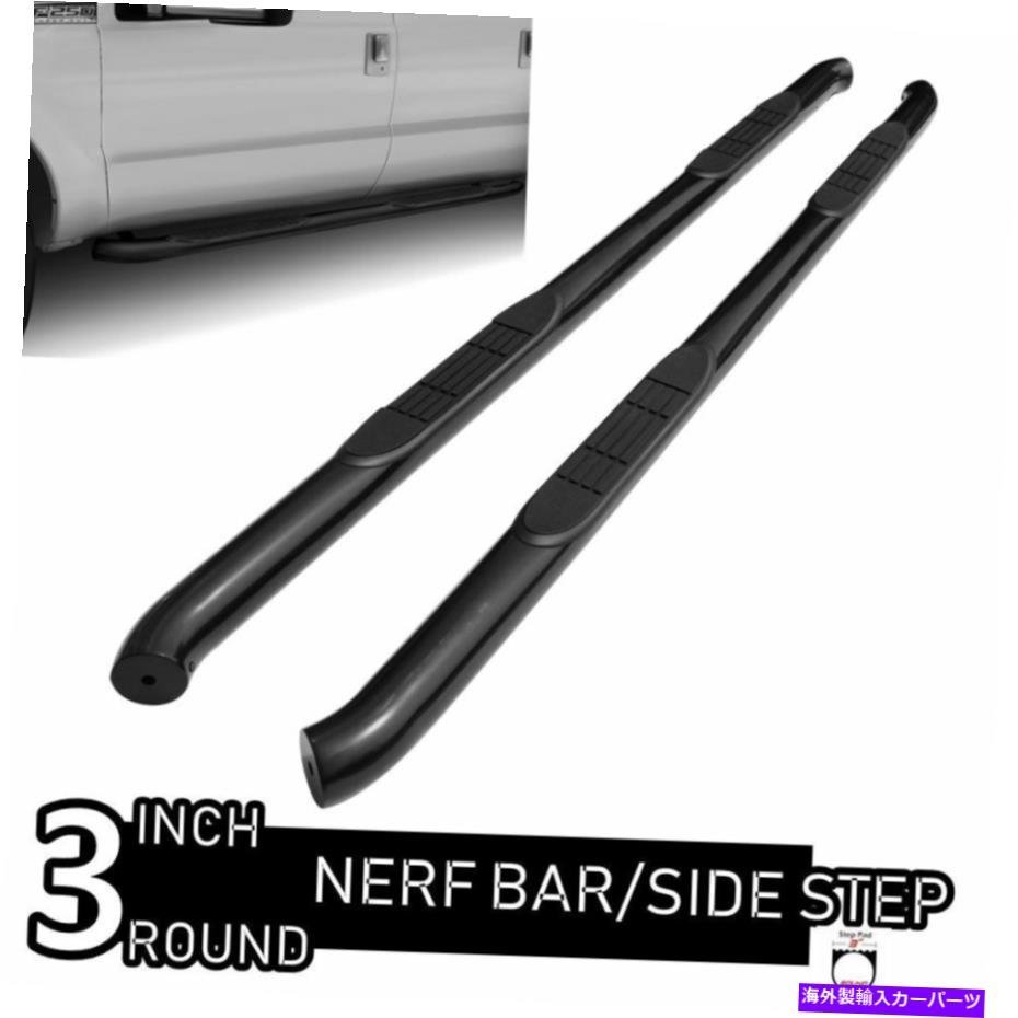 Nerf Bar フィット15-19シボレーコロラドクルーキャブ3 ブラックナーフバーサイドステップランニングボード Fit 15-19 Chevy Colorado Cr_全国送料無料サービス!!
