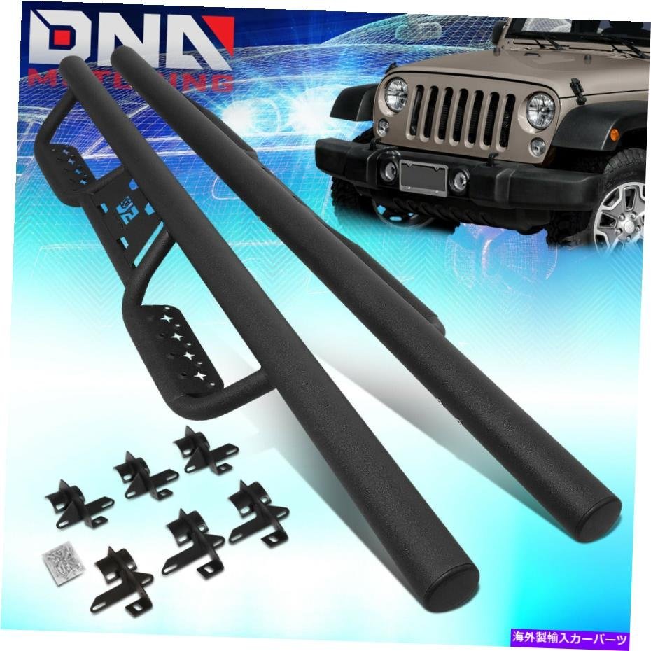 Nerf Bar 2007-2018のJ2ジープラングラーJK 4-DR 3 ODドロップステップナーフバーランニングボード J2 For 2007-2018 Jeep Wrangler JK 4_全国送料無料サービス!!