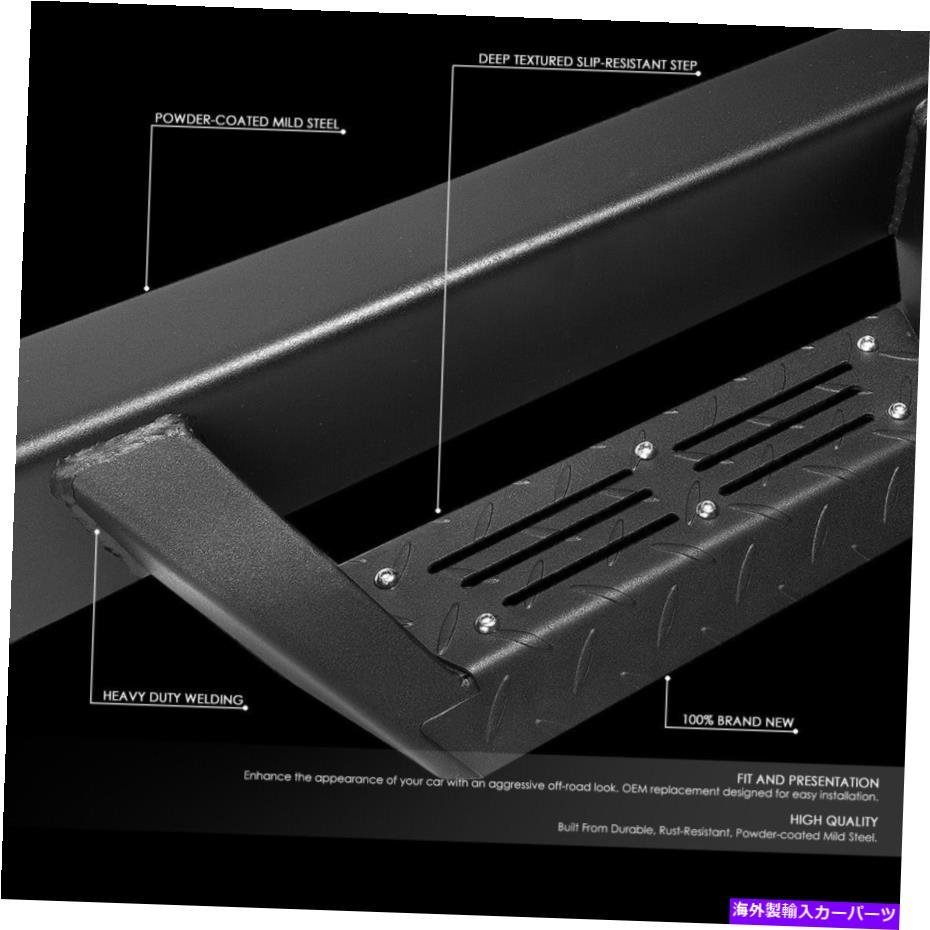 Nerf Bar 2PCSサイドロックレールNERFバーステップ2019-2020 RAM 1500クルーキャブのランニングボード 2PCS SIDE ROCK RAIL NERF BAR STEP_画像2