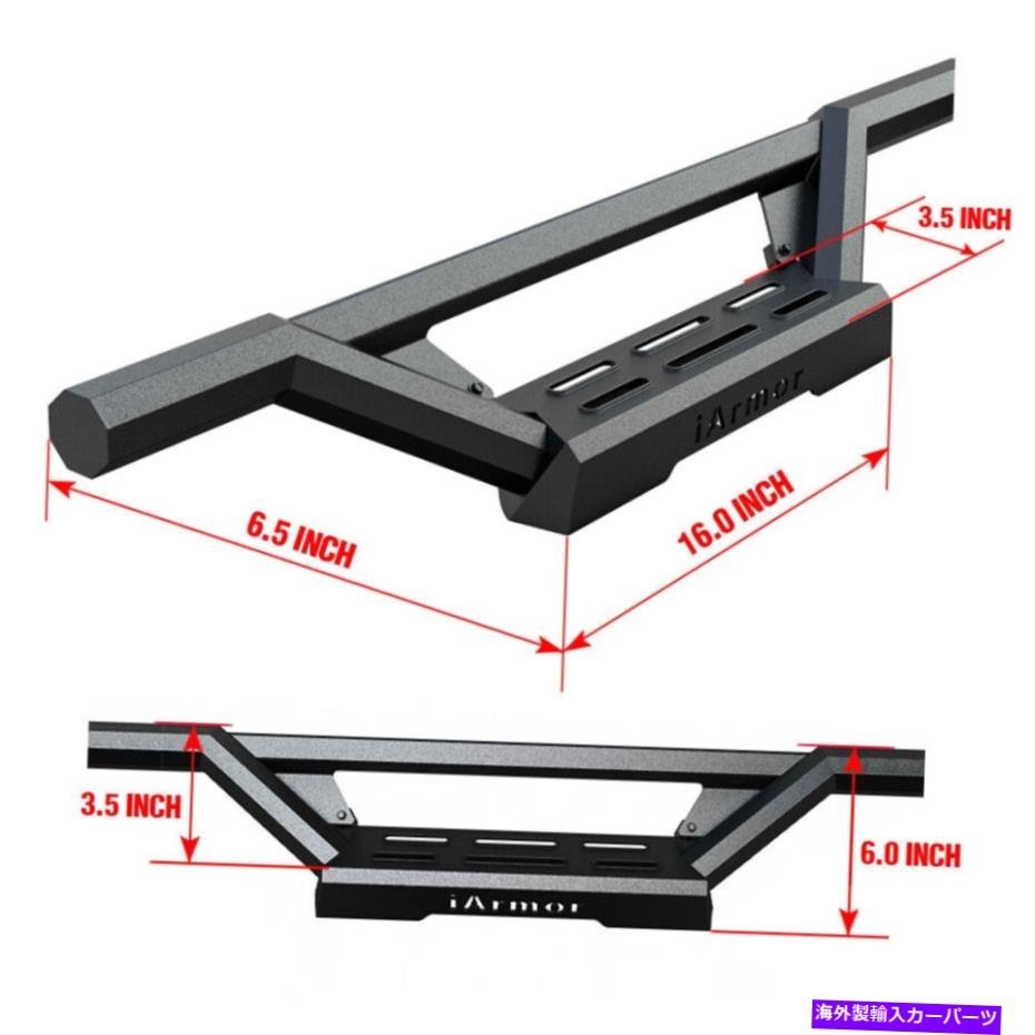 Nerf Bar 19-22シボレーシルバラードGMCシエラクルーキャブのIARMORステンレス鋼ドロップステップ iArmor Stainless Steel Drop Steps for_画像3