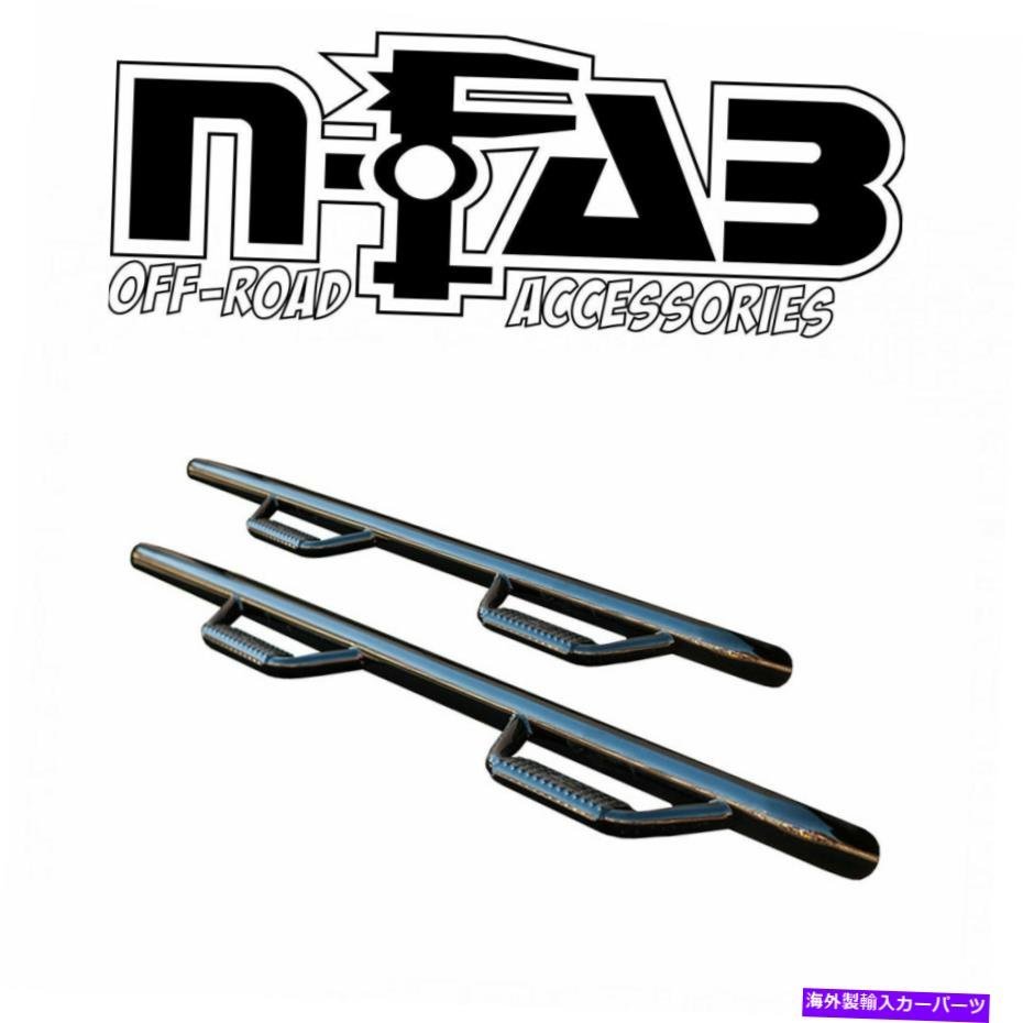 Nerf Bar n-fabキャブの長さnerf barステップテクスチャブラック2007-2010 sierra 2500 3500クルーカブ N-Fab Cab Length Nerf Bar Step T_画像2