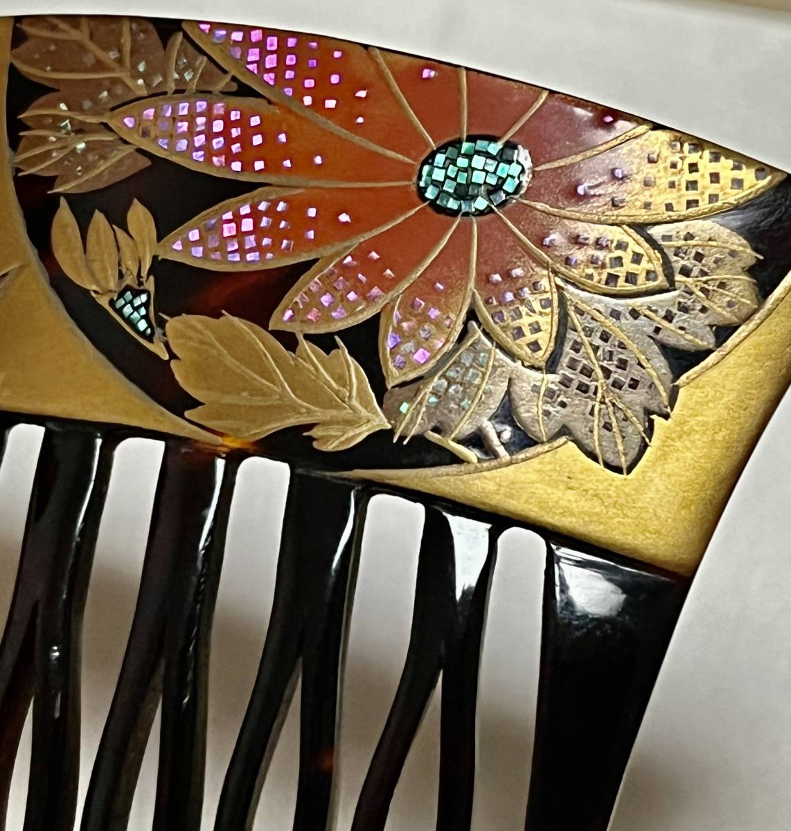 武山 鼈甲 本鼈甲 櫛 髪飾り 飾り櫛 箱 箱付き 和装小物 和装 着物