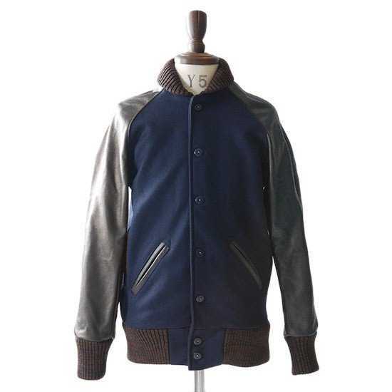 SKOOKUMスタジャン メンズ 36(S)/Navy/Brown/ - tacomadrilling.com