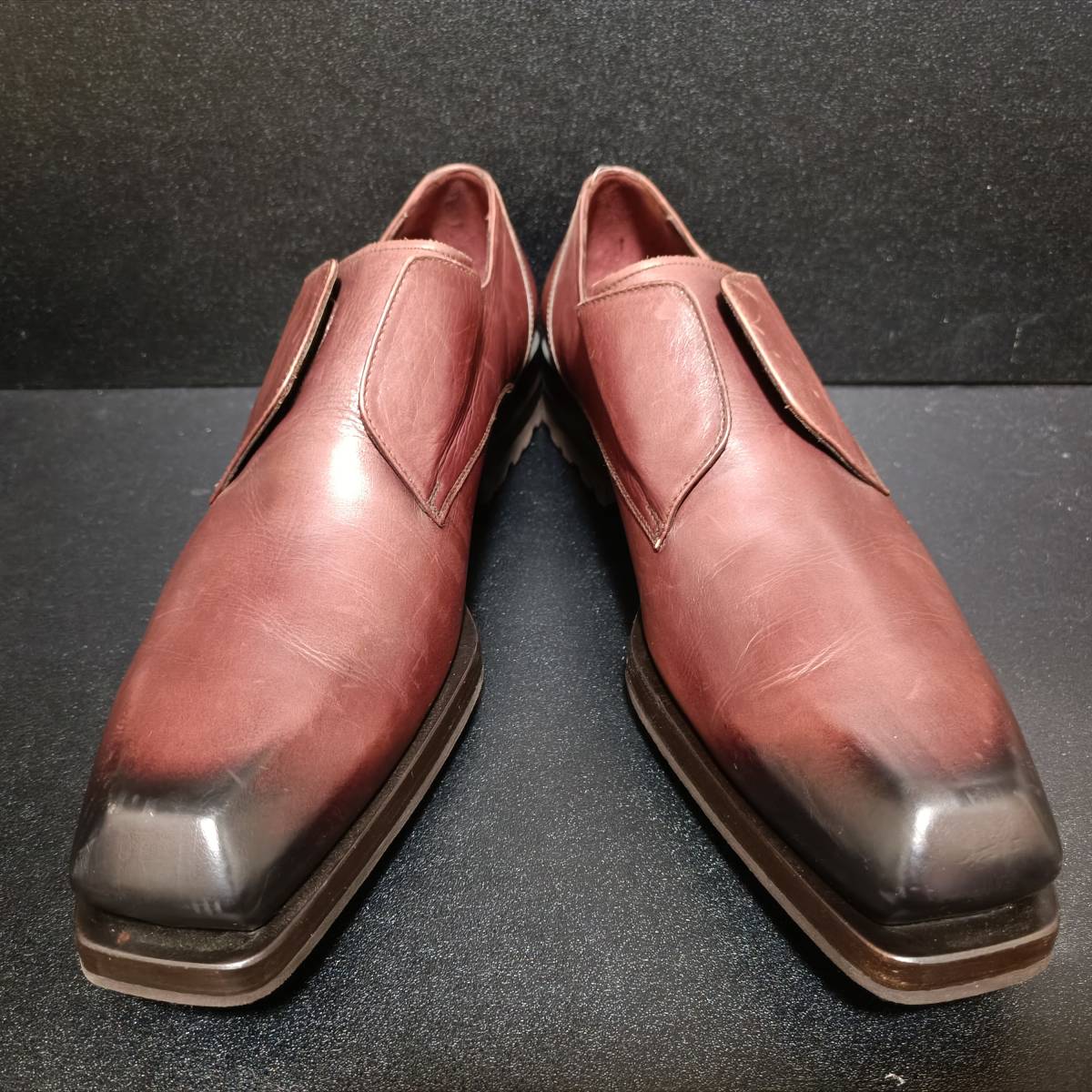ジーゼニア（ZZegna） イタリア製革靴 ボルドー 43