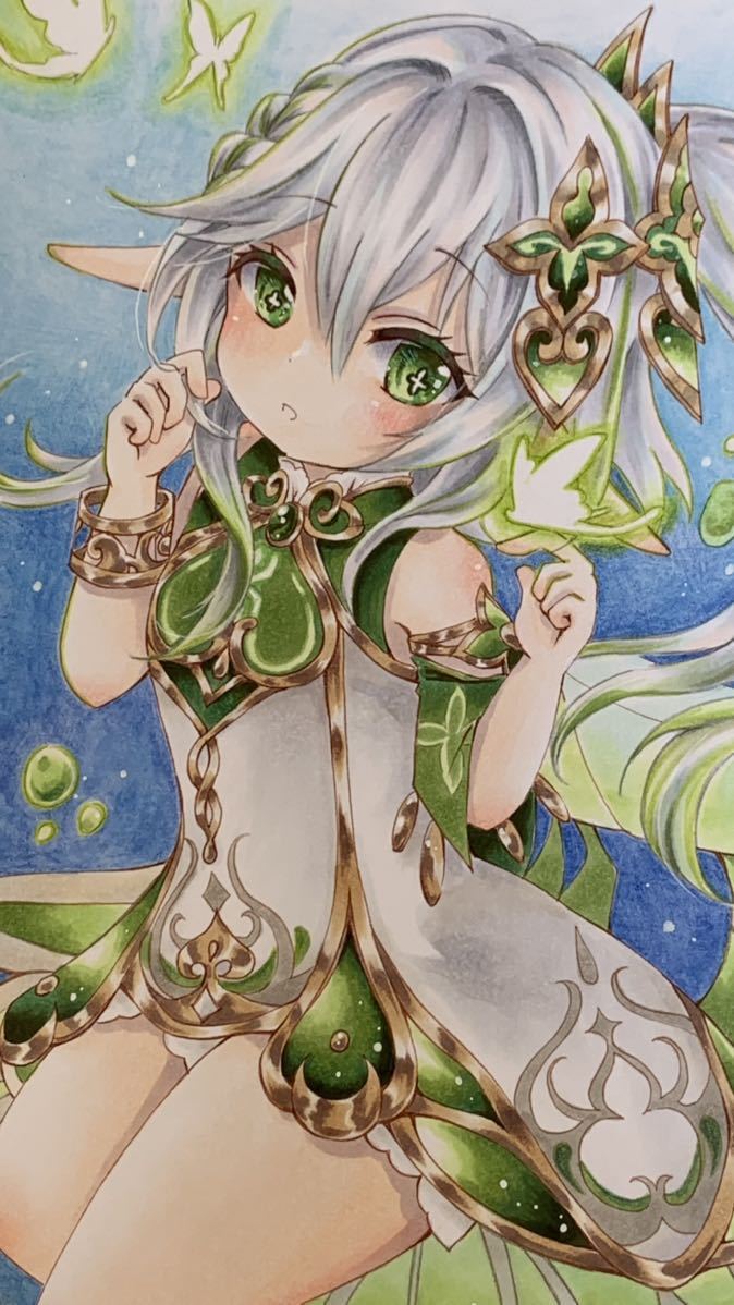手描きイラスト 原神 ナヒーダ