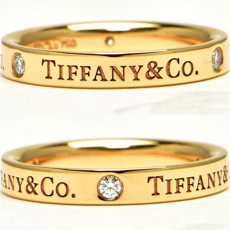 ティファニー ローズゴールド リング Tiffany & Co ロゴ 10号-