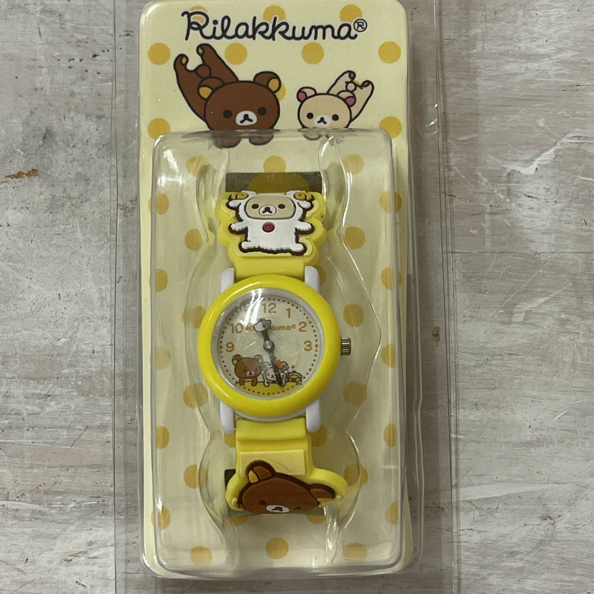776 Kids for wristwatch Rilakkuma yellow color [ long-term storage * unused goods ]