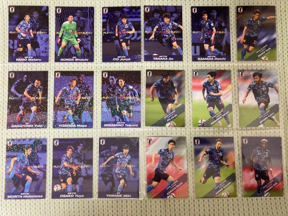 2022 全72種72枚 キラ含フルコンプ カルビー サッカー日本代表チップス