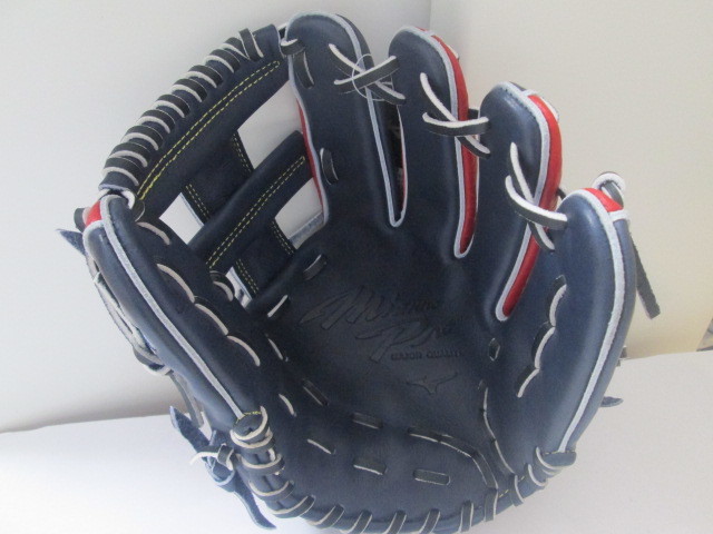 タグ付き 新品 ミズノプロ 軟式 野球 内野手用 グラブ サイズ9 1AJGR97113 2962 Dブルー レッド グローブ mizuno pro ミズノ 未使用